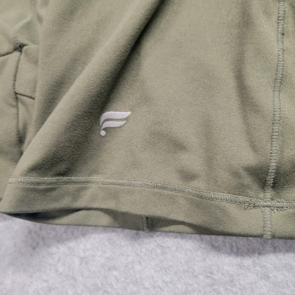 Fabletics Long Sleeve Hoodie Women's Size Small Army Green Gym Running Yoga - Picture 9 of 10